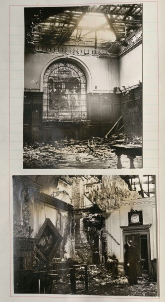 Stationers' Hall showing bomb damage.